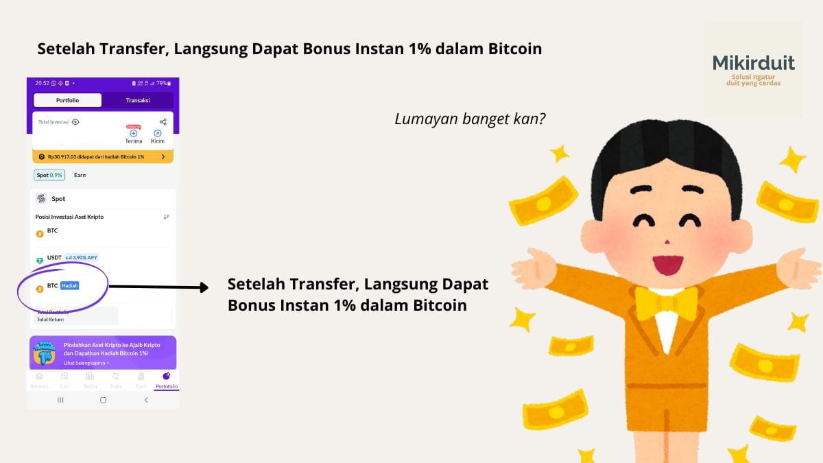 Hadiah bitcoin langsung